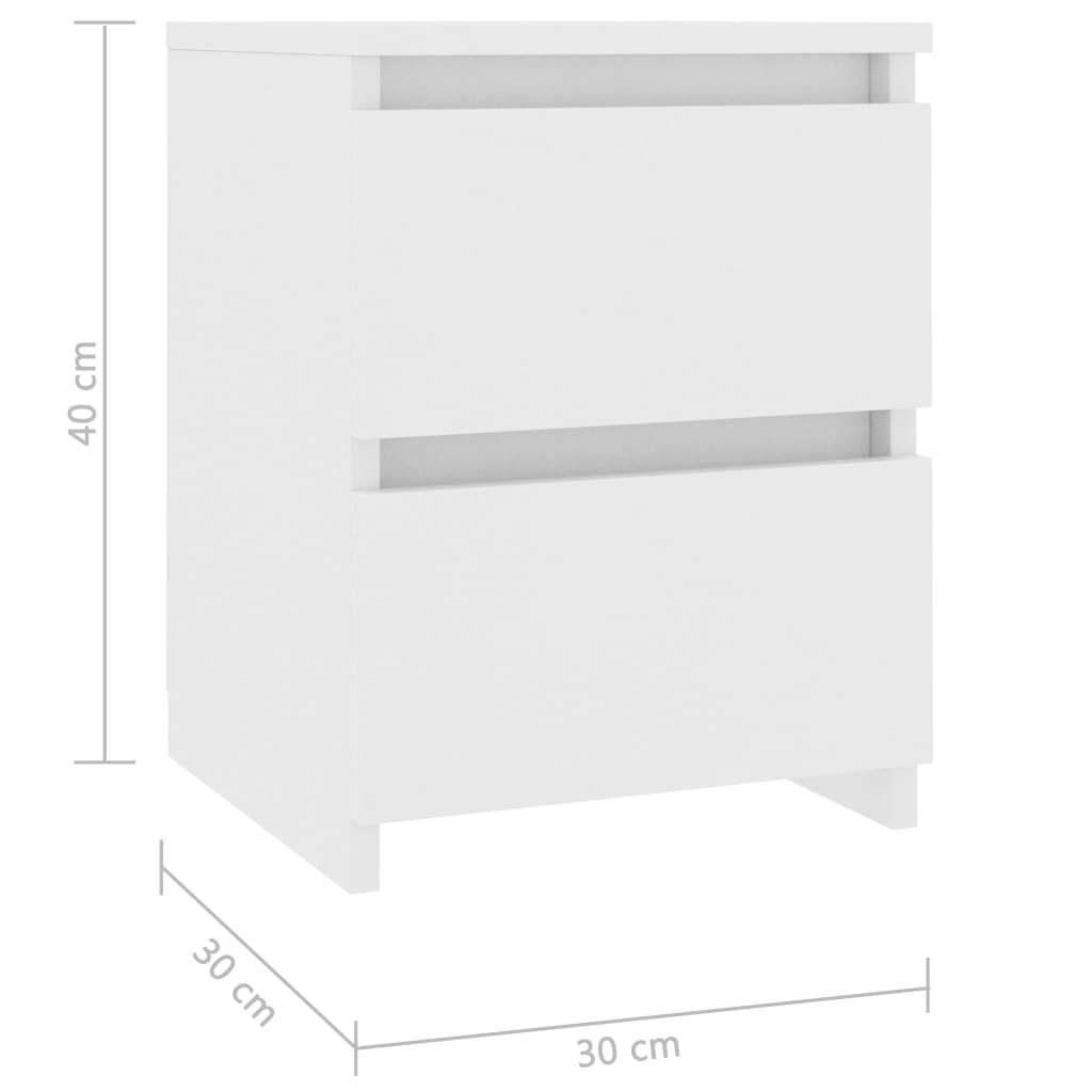 Table de chevet 30x30x40 cm en bois travaillé