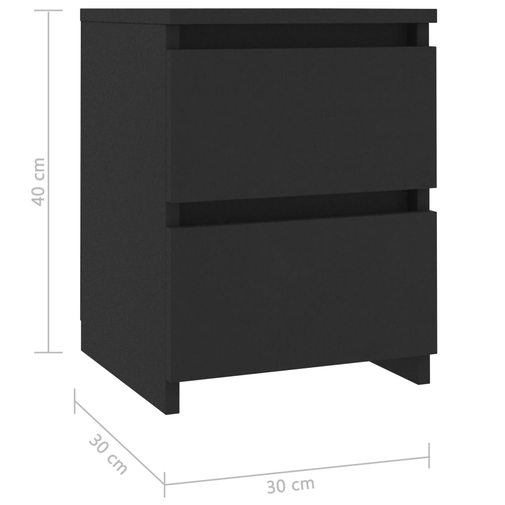 Table de chevet 30x30x40 cm en bois travaillé