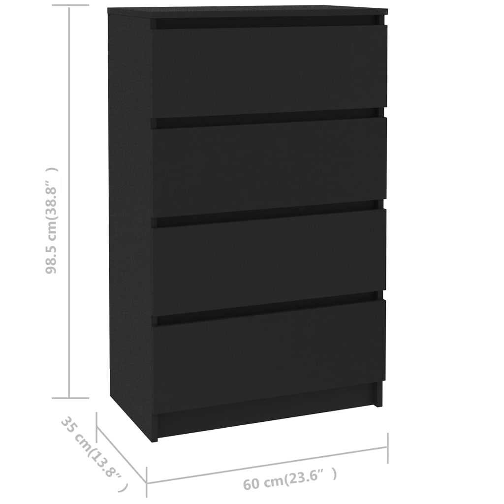 Dressoir 60x35x98,5 cm bewerkt hout