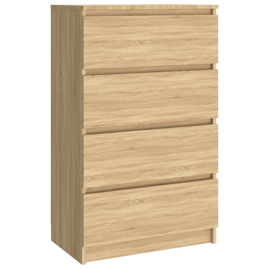 Dressoir 60x35x98,5 cm bewerkt hout eikenkleurig