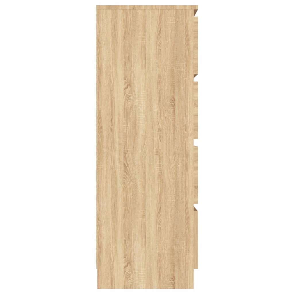 Dressoir 60x35x98,5 cm bewerkt hout eikenkleurig