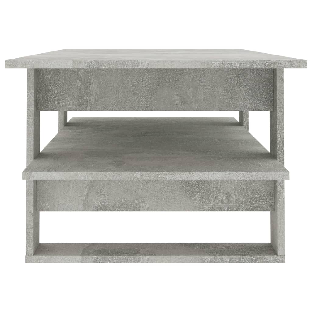 Table basse 110x55x42 cm finition bois blanc brillant