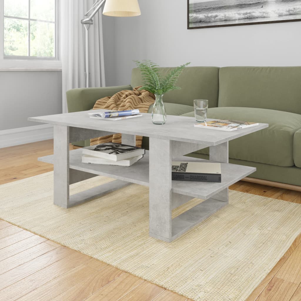 Salontafel 110x55x42 cm bewerkt hout hoogglans wit