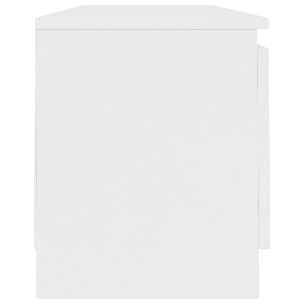 Meuble TV 120x30x35,5 cm finition bois blanc