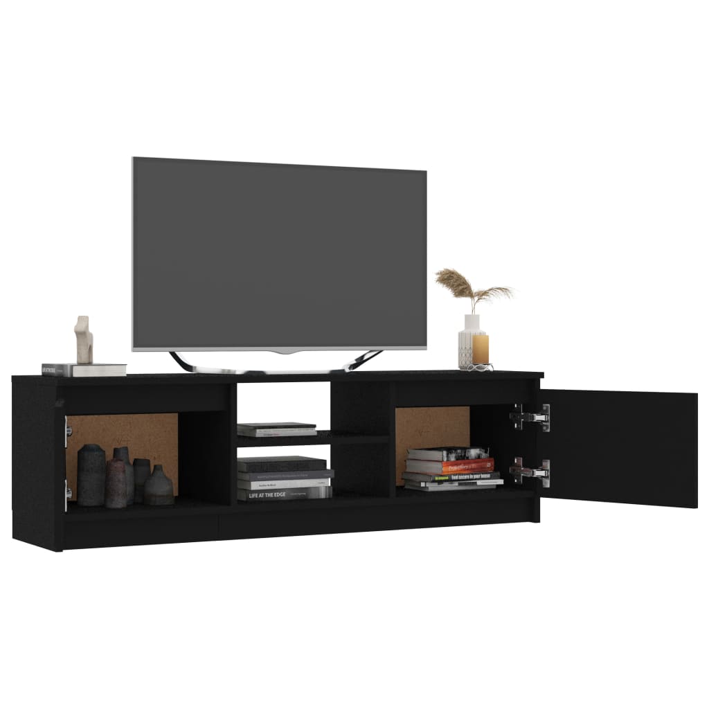 Meuble TV 120x30x35,5 cm en bois travaillé