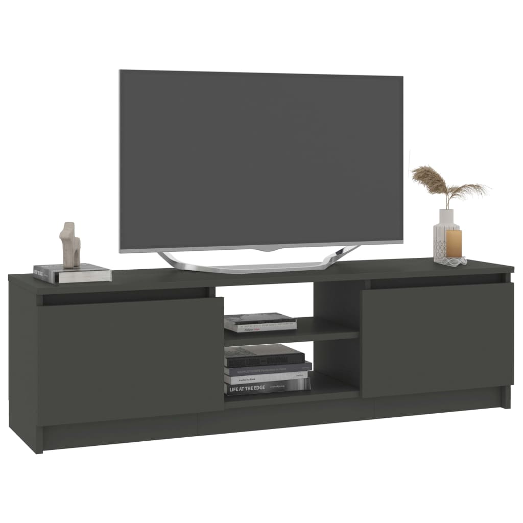 Meuble TV 120x30x35,5 cm en bois travaillé