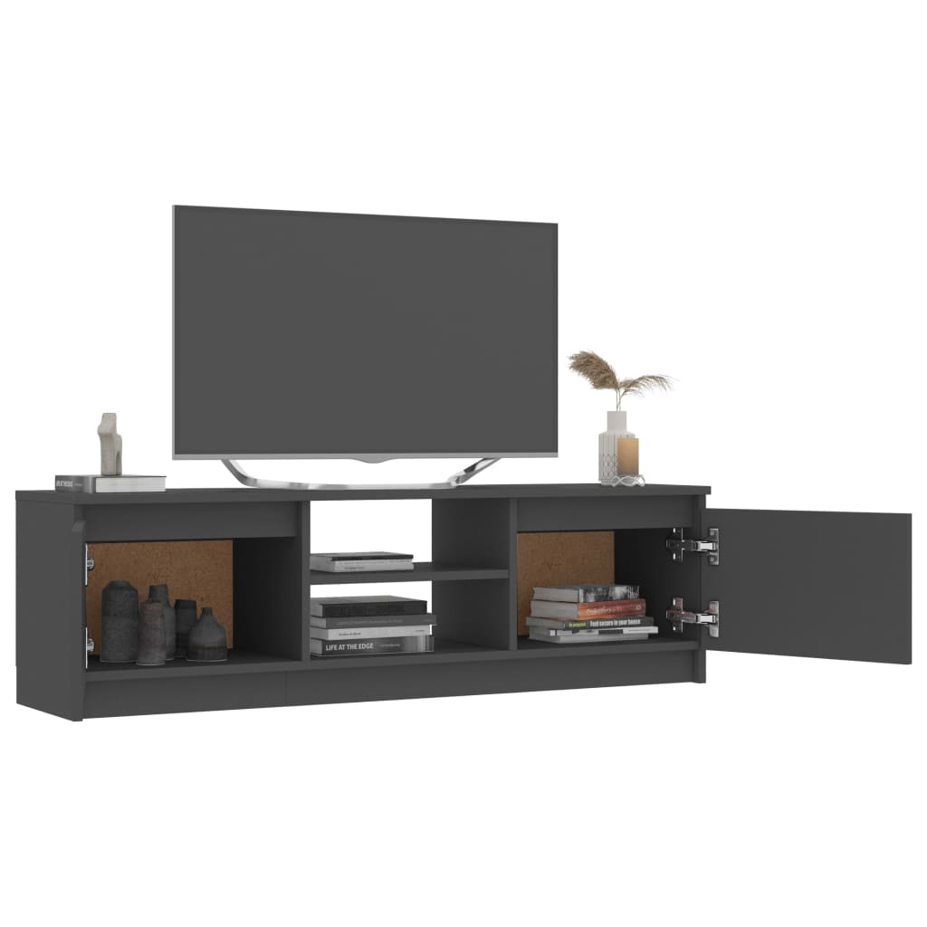 Meuble TV 120x30x35,5 cm en bois travaillé