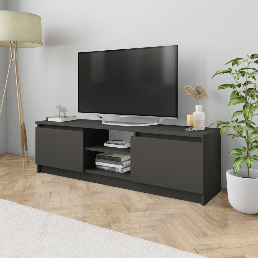 Meuble TV 120x30x35,5 cm en bois travaillé