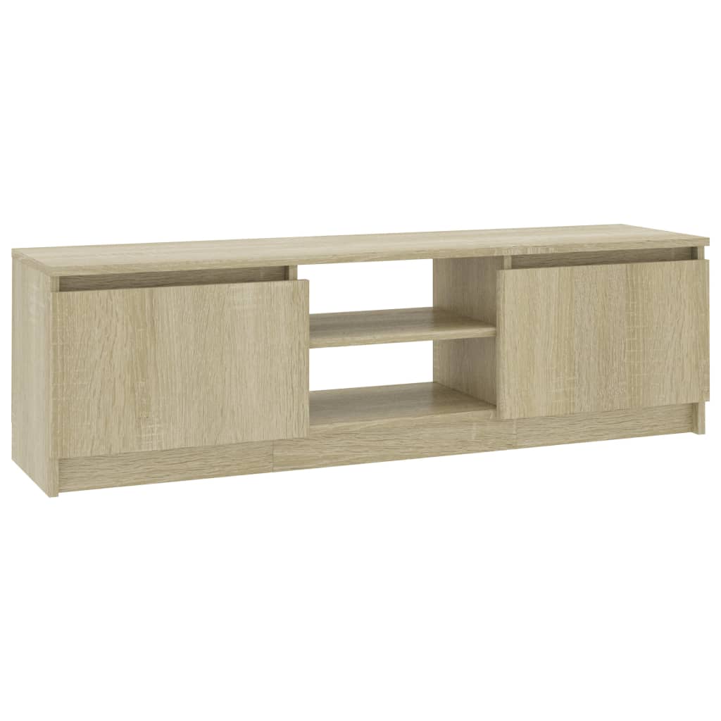 Meuble TV 120x30x35,5 cm en bois travaillé