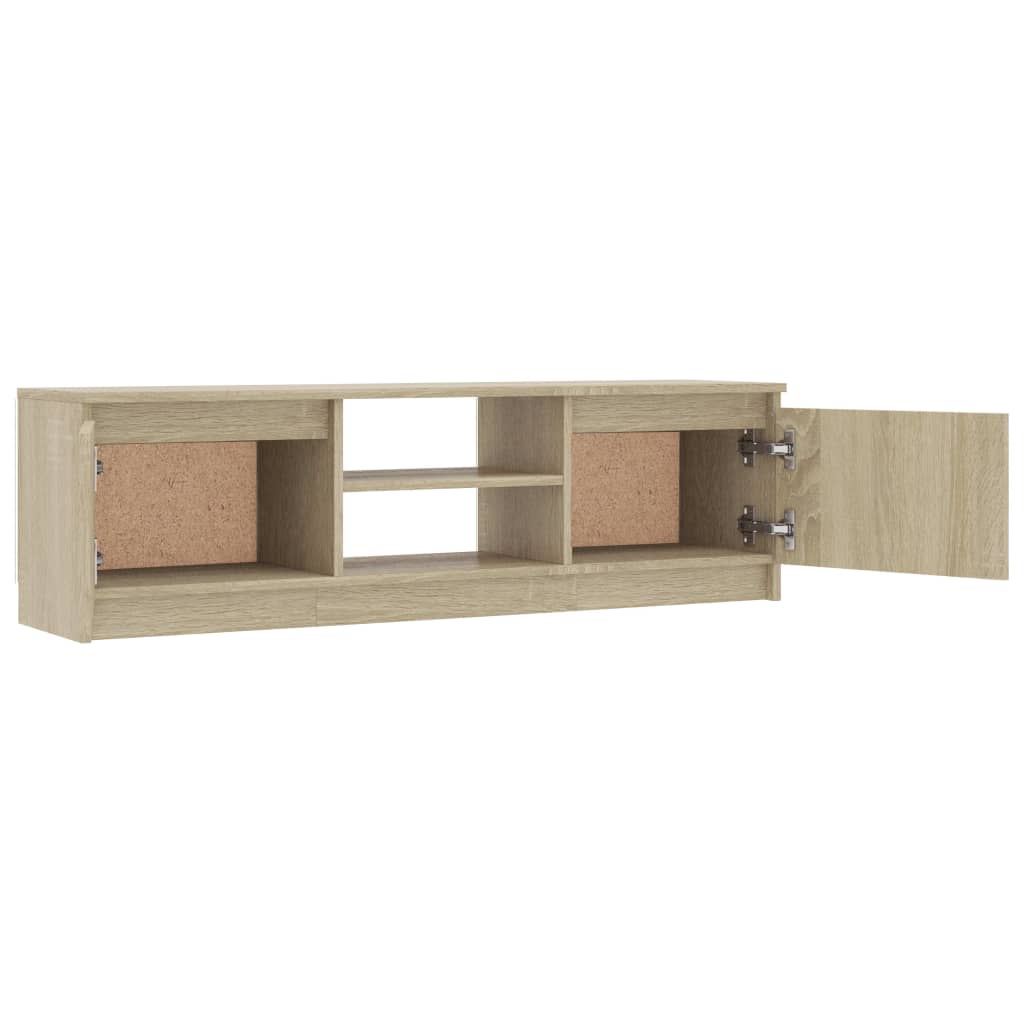 Meuble TV 120x30x35,5 cm en bois travaillé