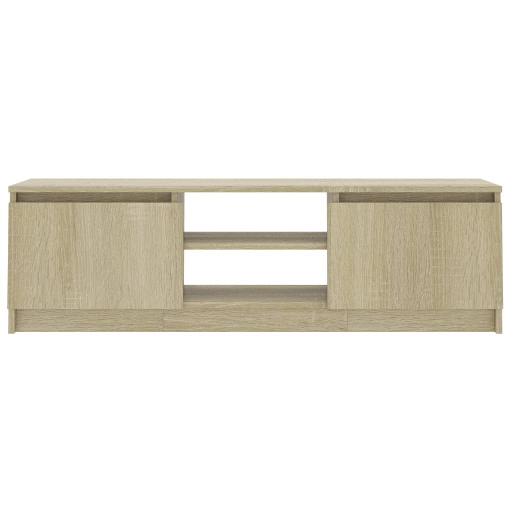 Meuble TV 120x30x35,5 cm en bois travaillé