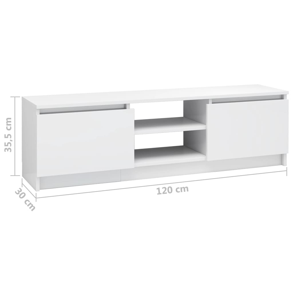 Tv-meubel 120x30x35,5 cm bewerkt hout eikenkleurig