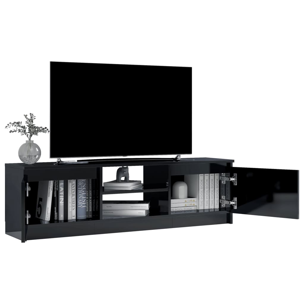 Meuble TV 120x30x35,5 cm en bois travaillé