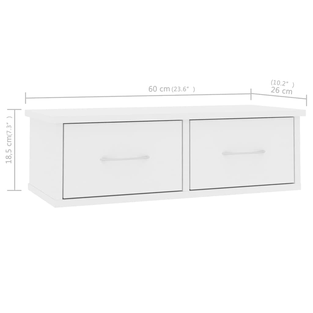 Tv-wandmeubel 60x26x18,5 cm bewerkt hout grijs sonoma eiken