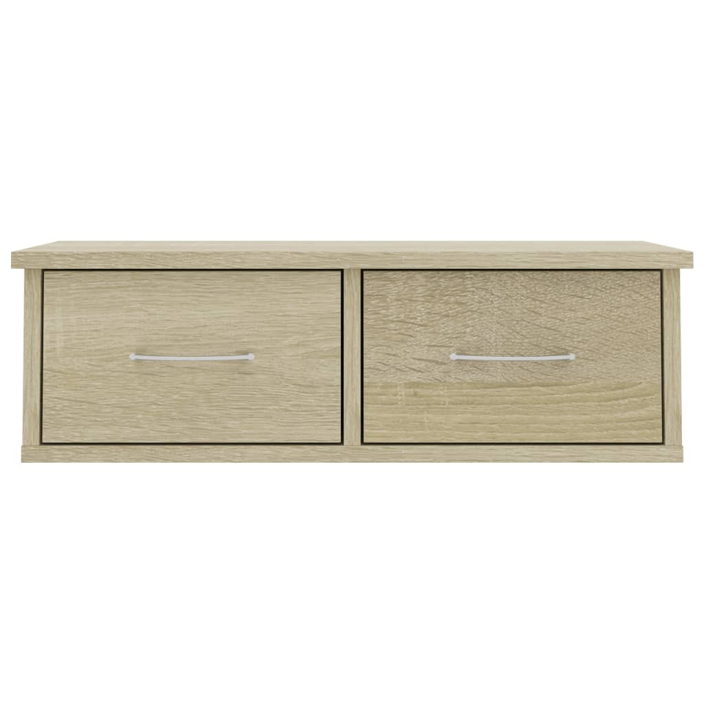 Wandschap met lades 60x26x18,5 cm bewerkt hout