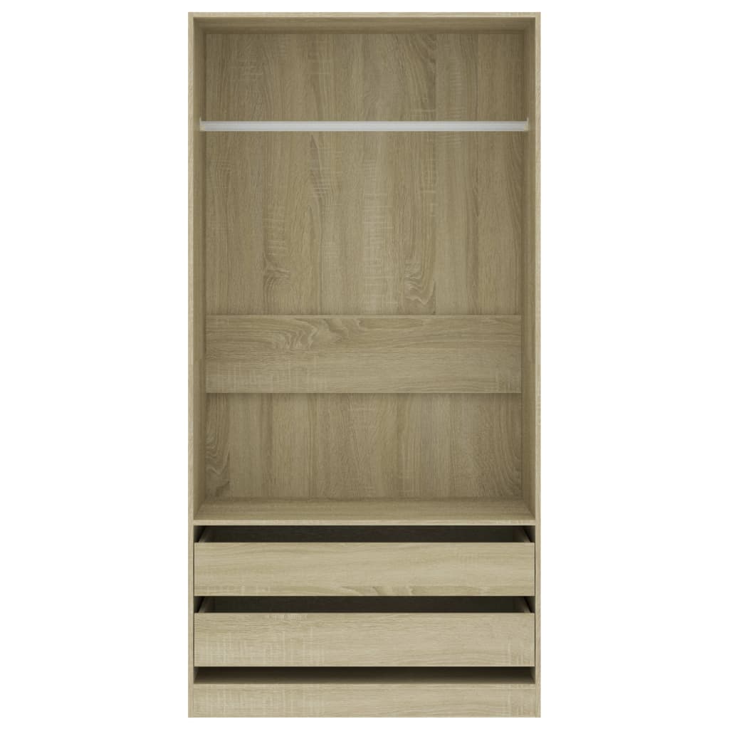 Armoire 100x50x200 cm en bois travaillé