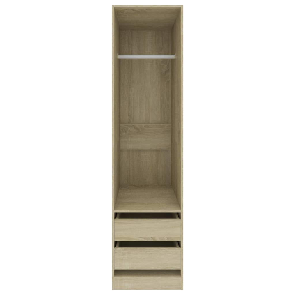 Armoire avec tiroirs 50x50x200 cm en bois travaillé soma