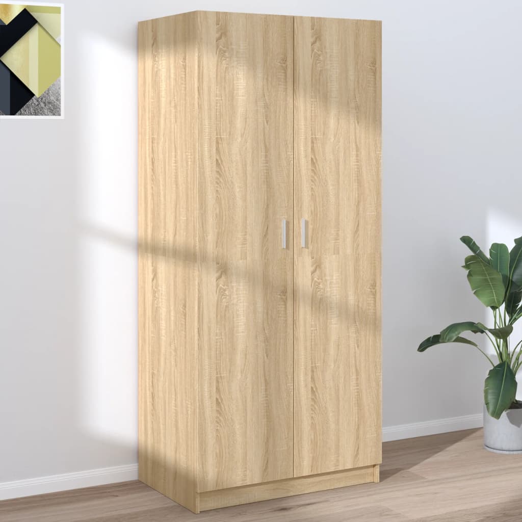 Armoire 80x52x180 cm en bois travaillé