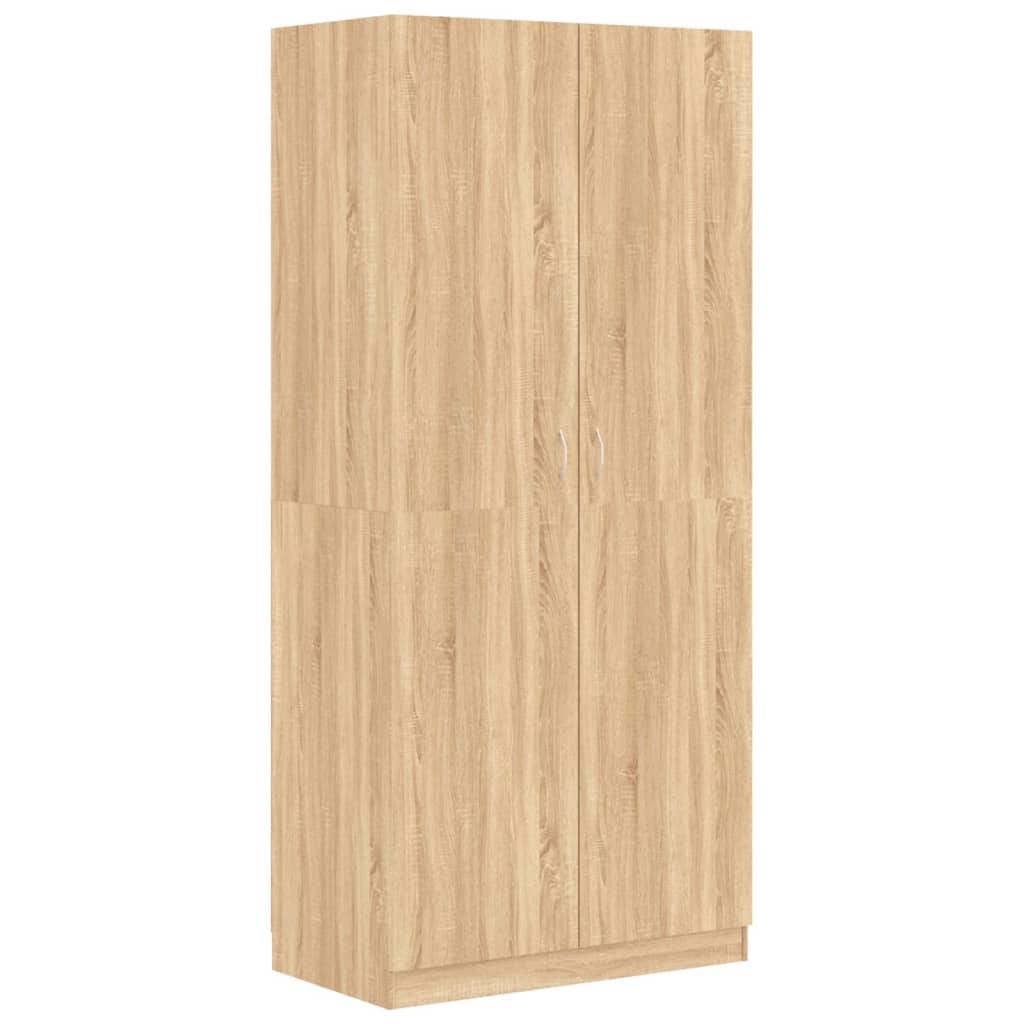 Armoire 90x52x200 cm en bois travaillé