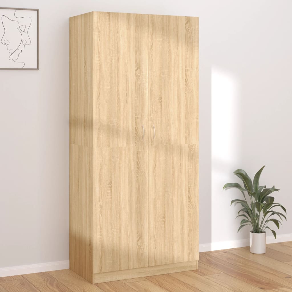 Armoire 90x52x200 cm en bois travaillé