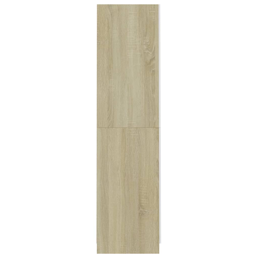 Kledingkast 90x52x200 cm bewerkt hout eikenkleurig