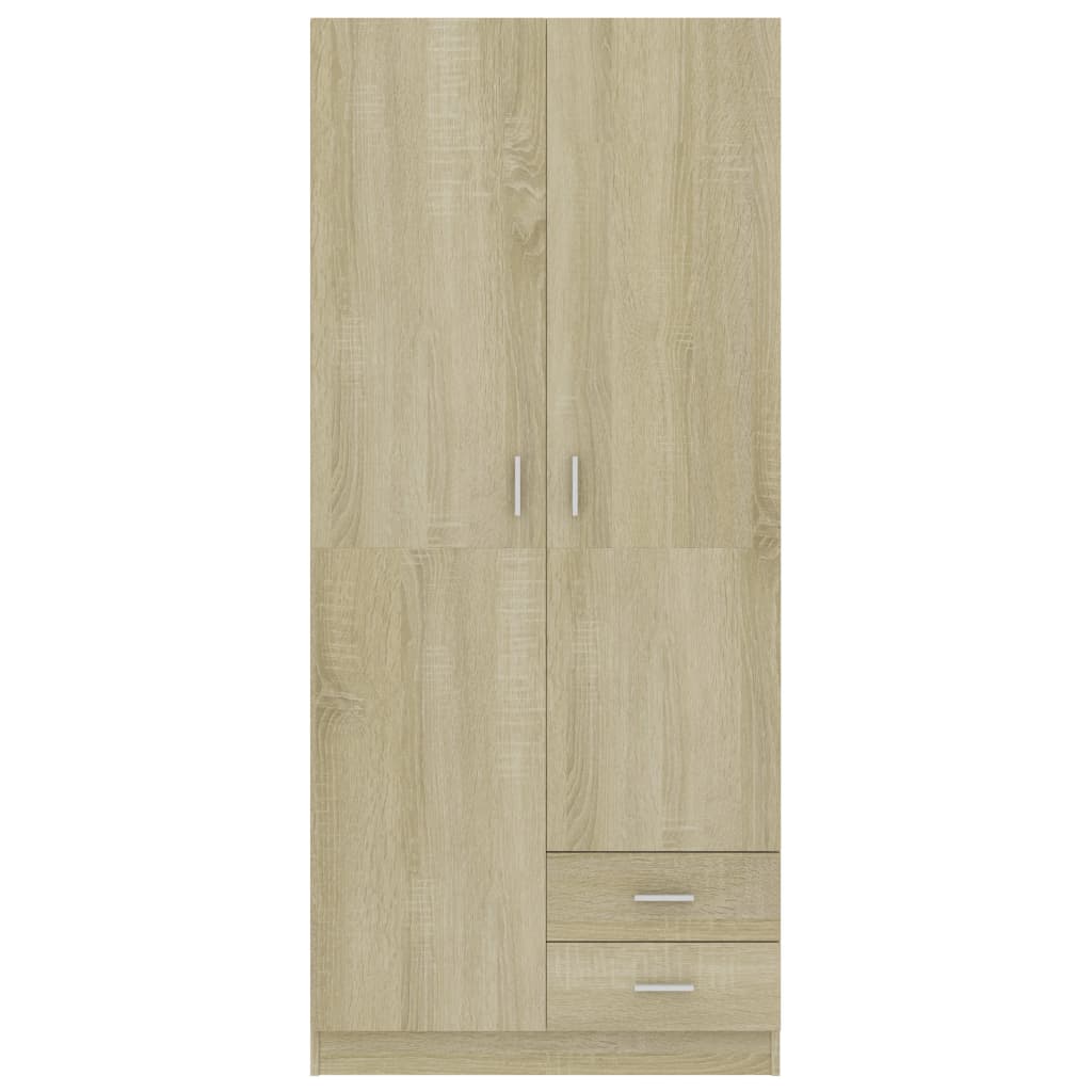 Gangkast 55x25x189 cm bewerkt hout oud houtkleurig