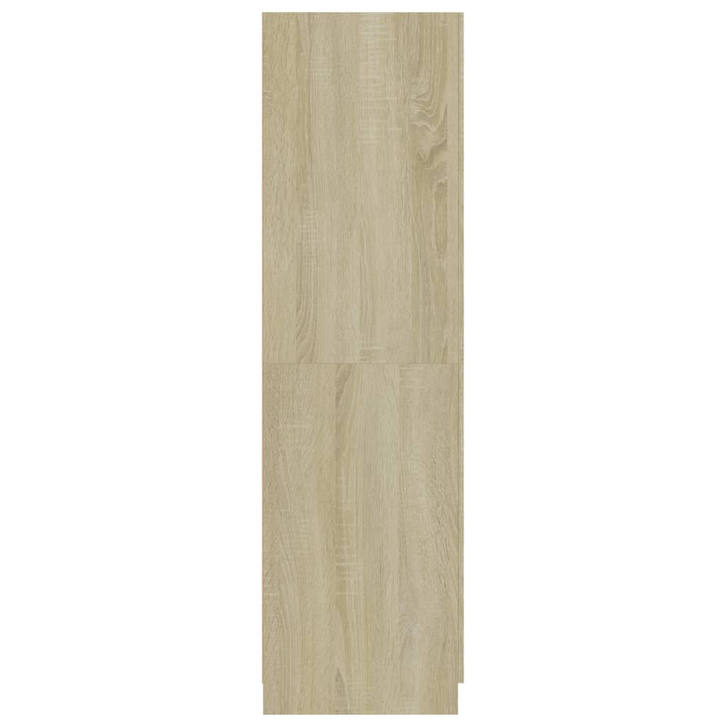 Gangkast 55x25x189 cm bewerkt hout oud houtkleurig