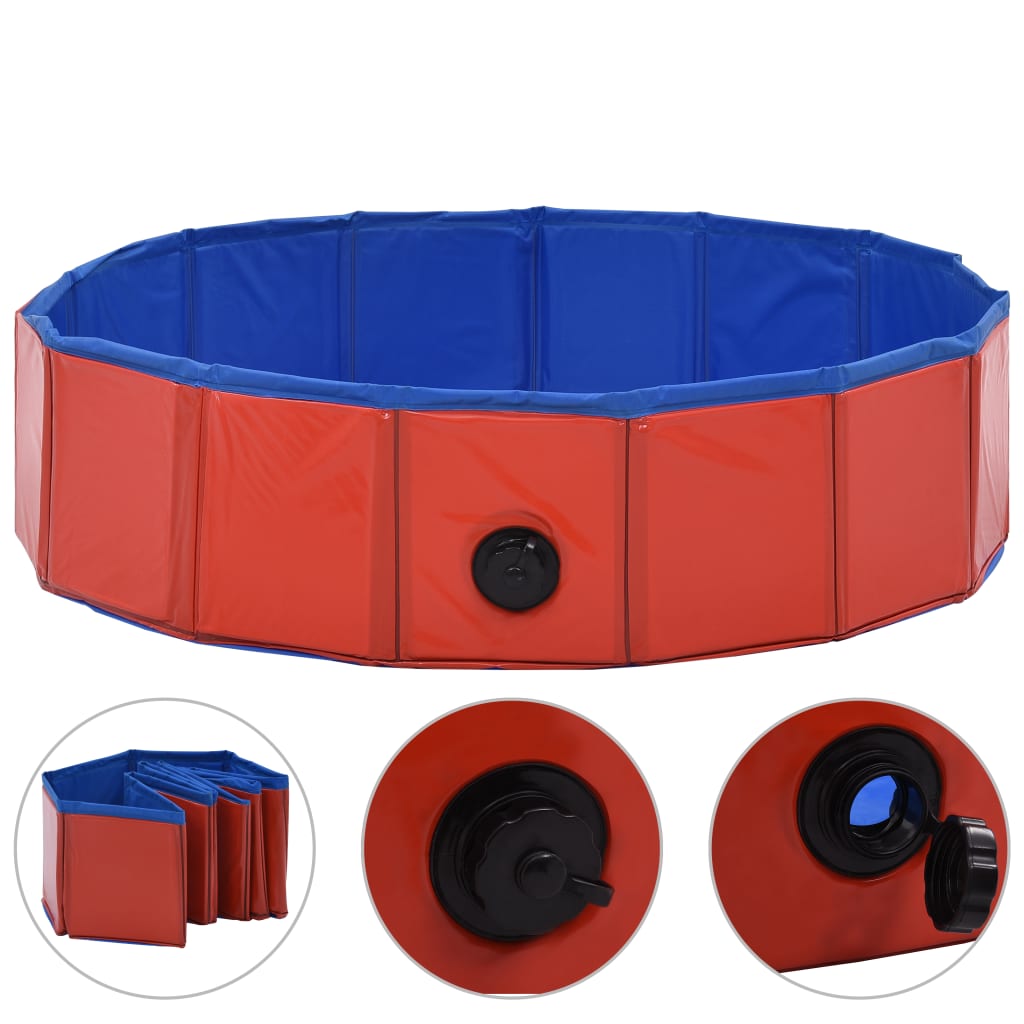 Piscine pour chien pliable 160x30 cm PVC