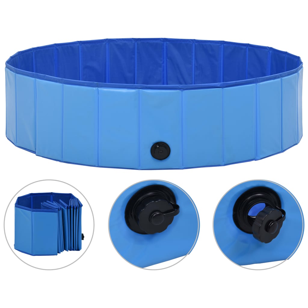 Piscine pour chien pliable 160x30 cm PVC