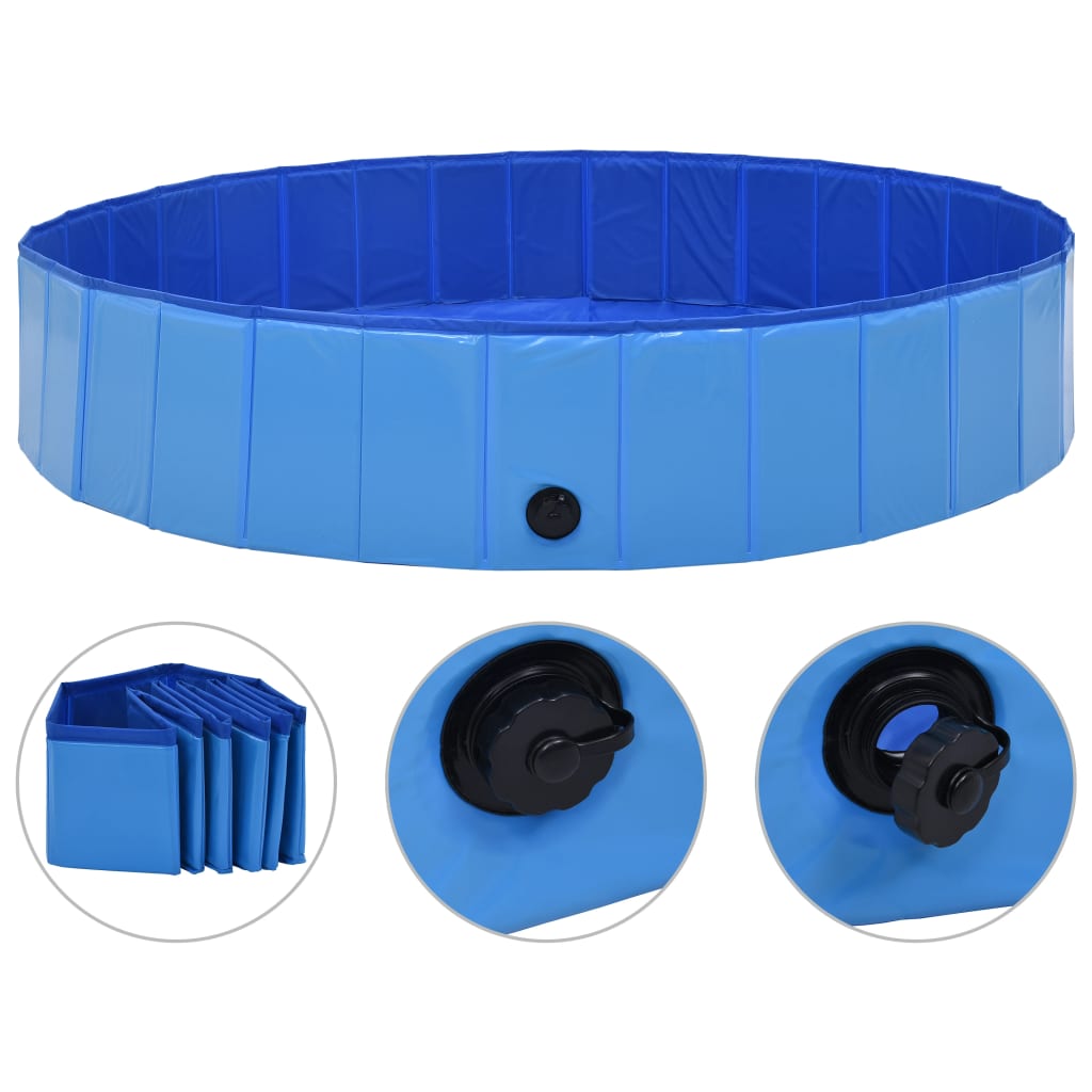 Piscine pour chien pliable 160x30 cm PVC