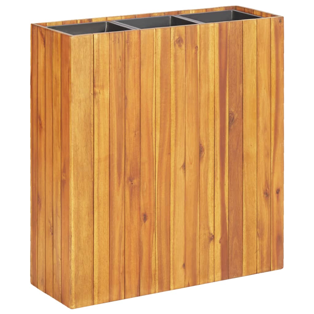 Jardinière surélevée 43,5x43,5x44 cm en bois d'acacia massif