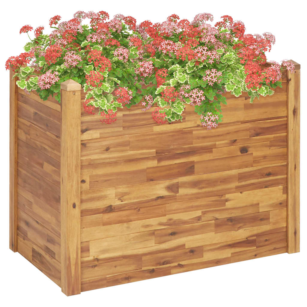 Plantenbak verhoogd 110x60x44 cm massief acaciahout