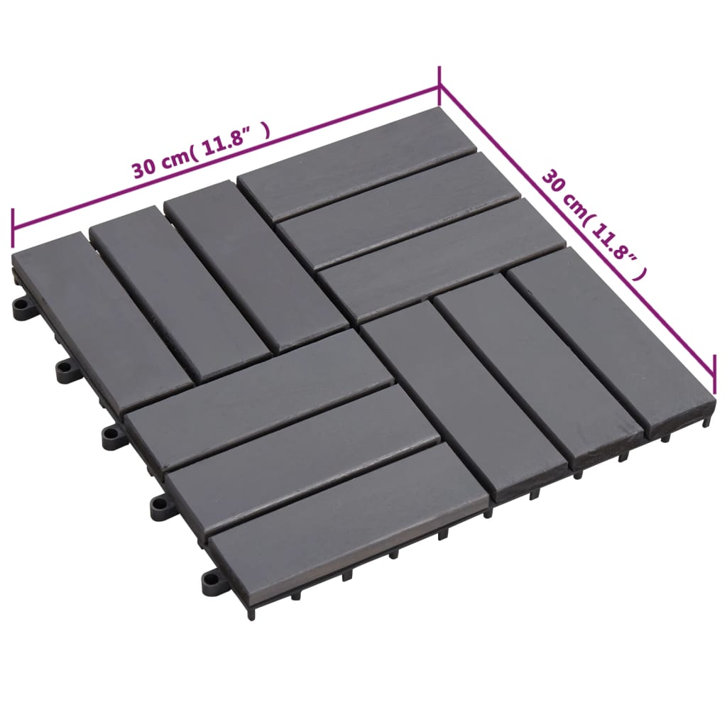 Terrastegels 30 st 30x30 cm massief acaciahout