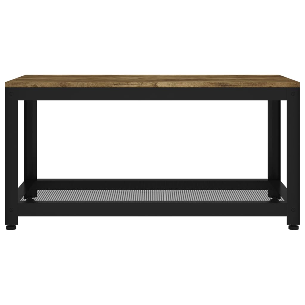 Salontafel 90x45x45 cm MDF en ijzer en zwart