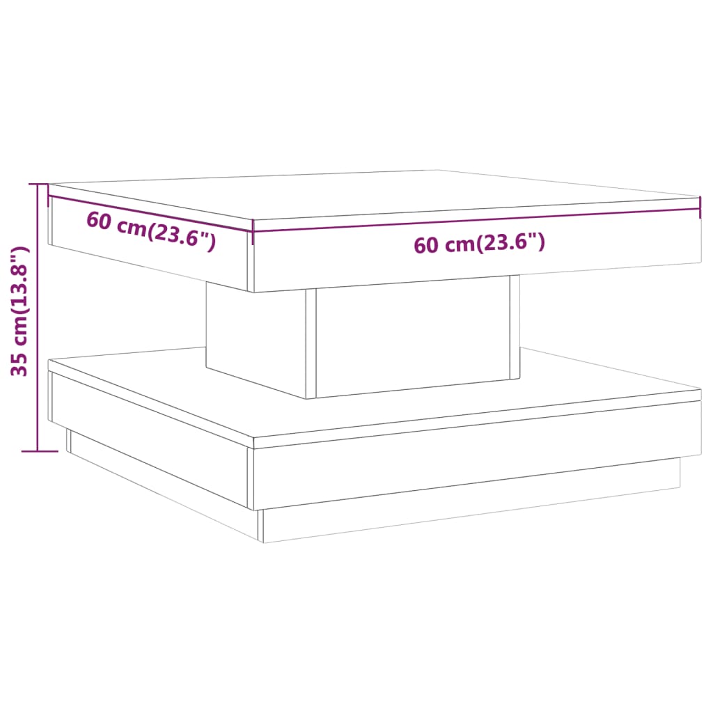 Salontafel 60x60x35 cm MDF