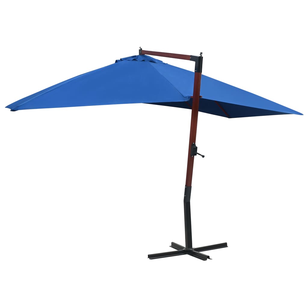 Zweefparasol met houten paal 400x300 cm