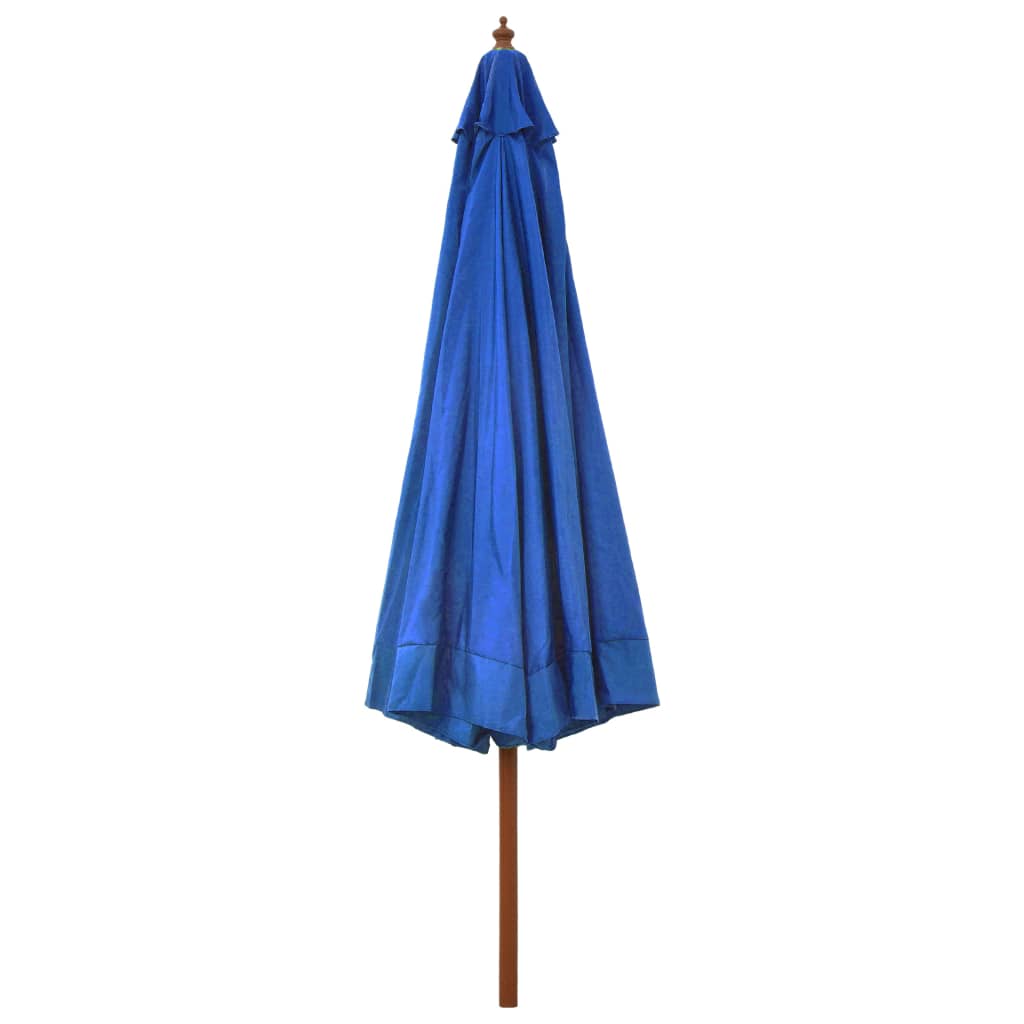 Parasol avec poteau en bois 330 cm couleur terre cuite