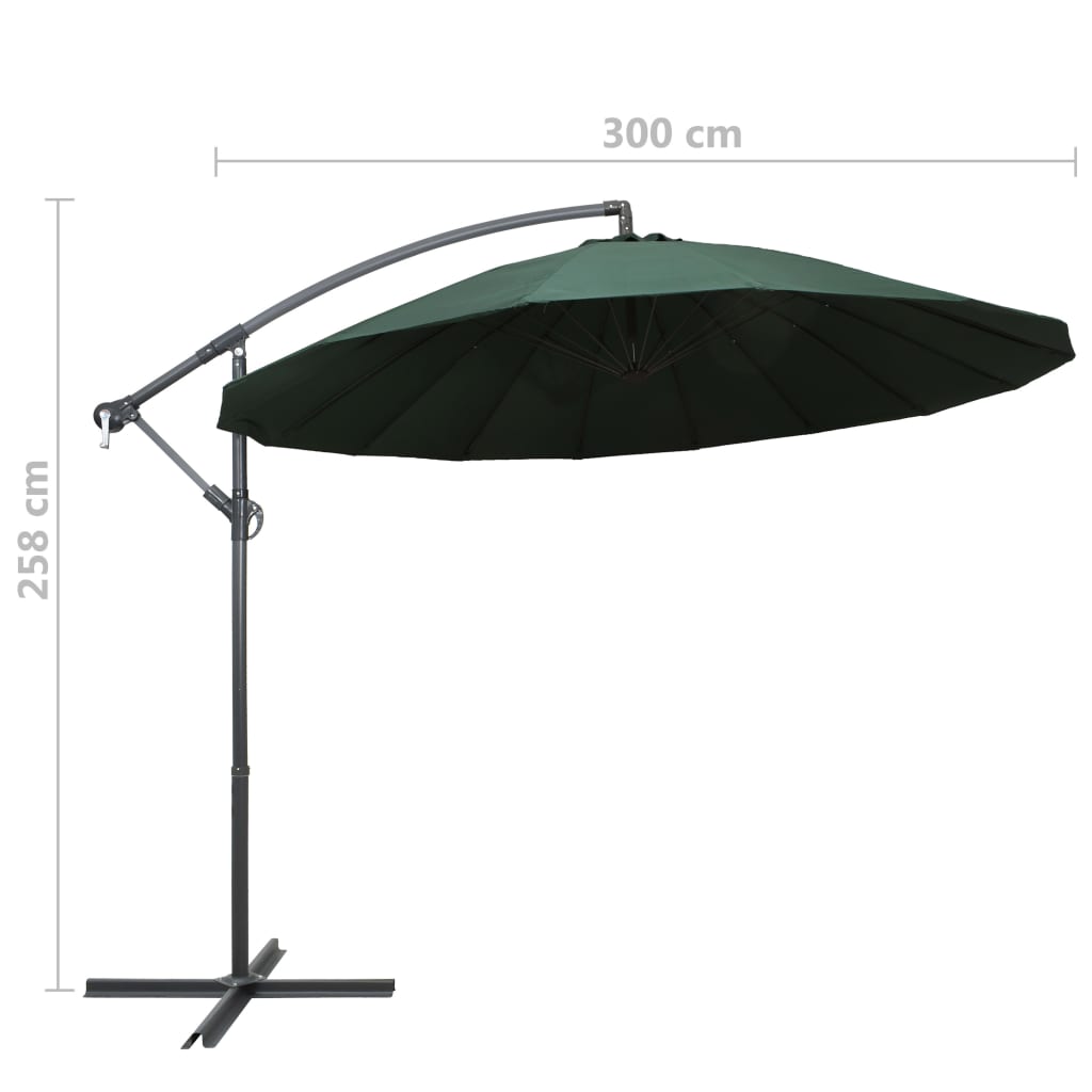 Zweefparasol met aluminium paal 3 m