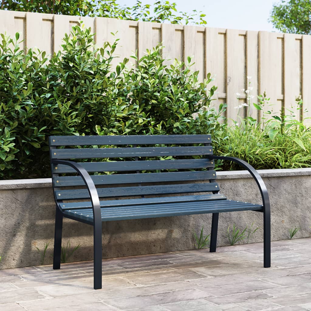 Banc de jardin 120 cm bois et fer