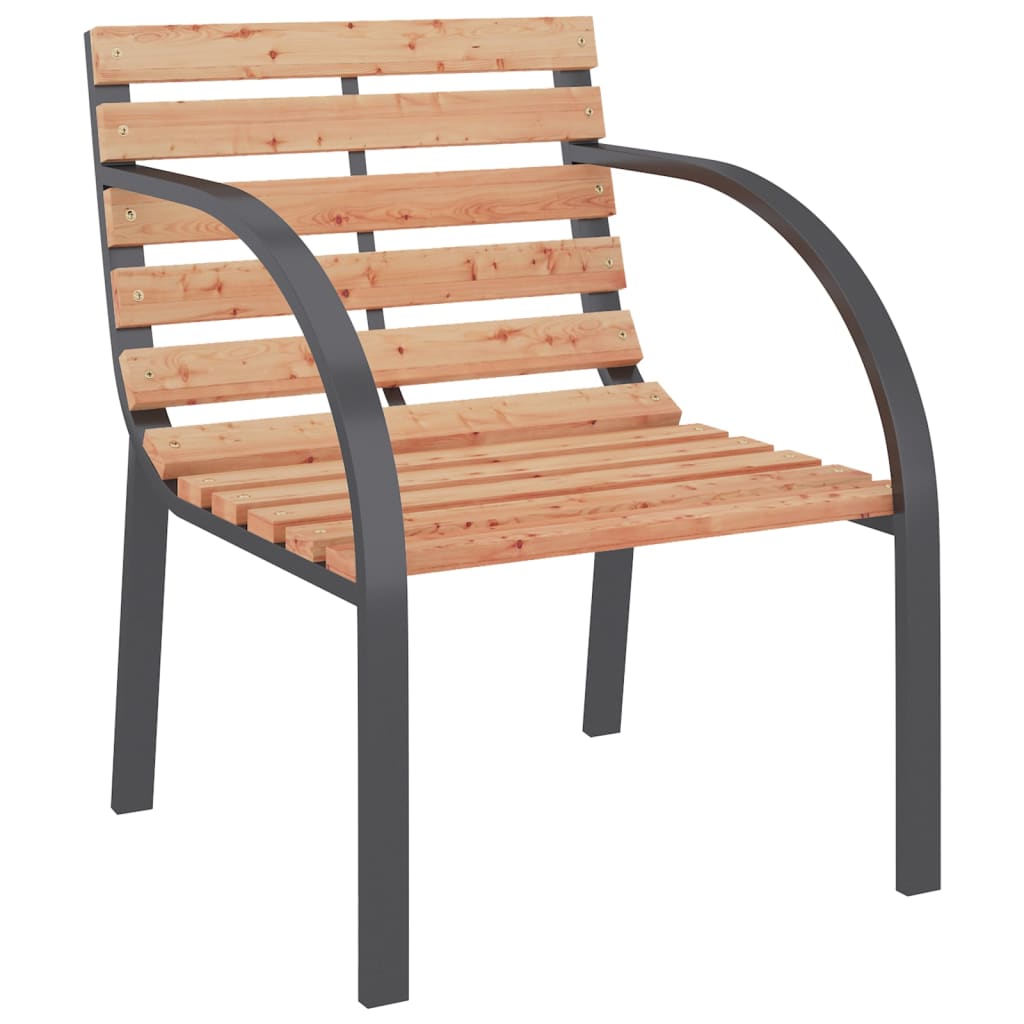 Chaises de jardin 2 pcs bois gris