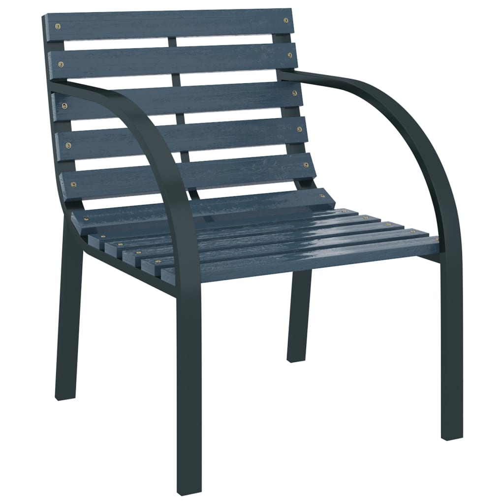 Chaises de jardin 2 pcs bois gris