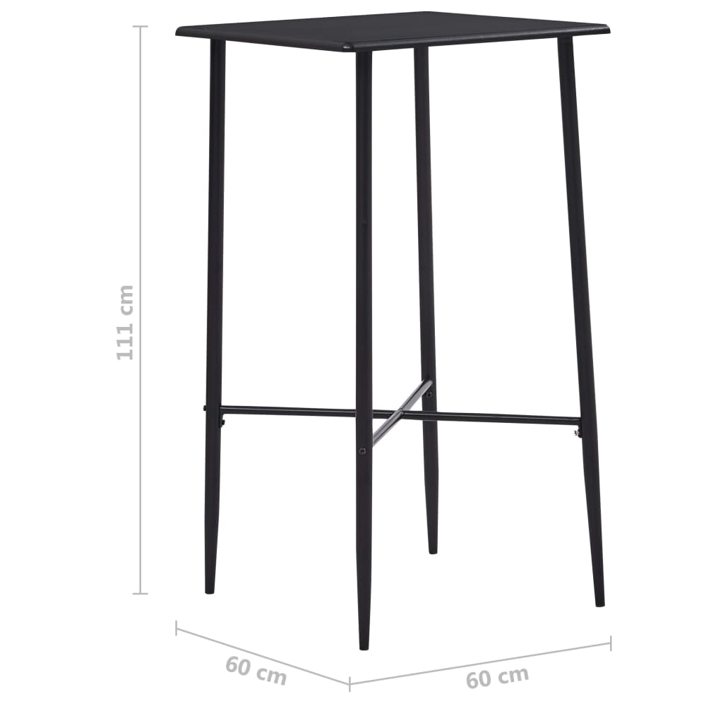 Table de bar 60x60x111 cm MDF