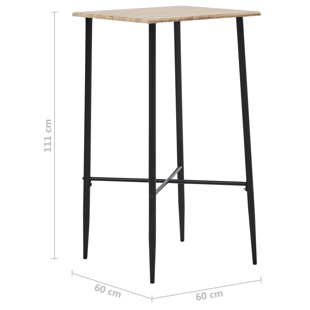 Table de bar 60x60x111 cm MDF