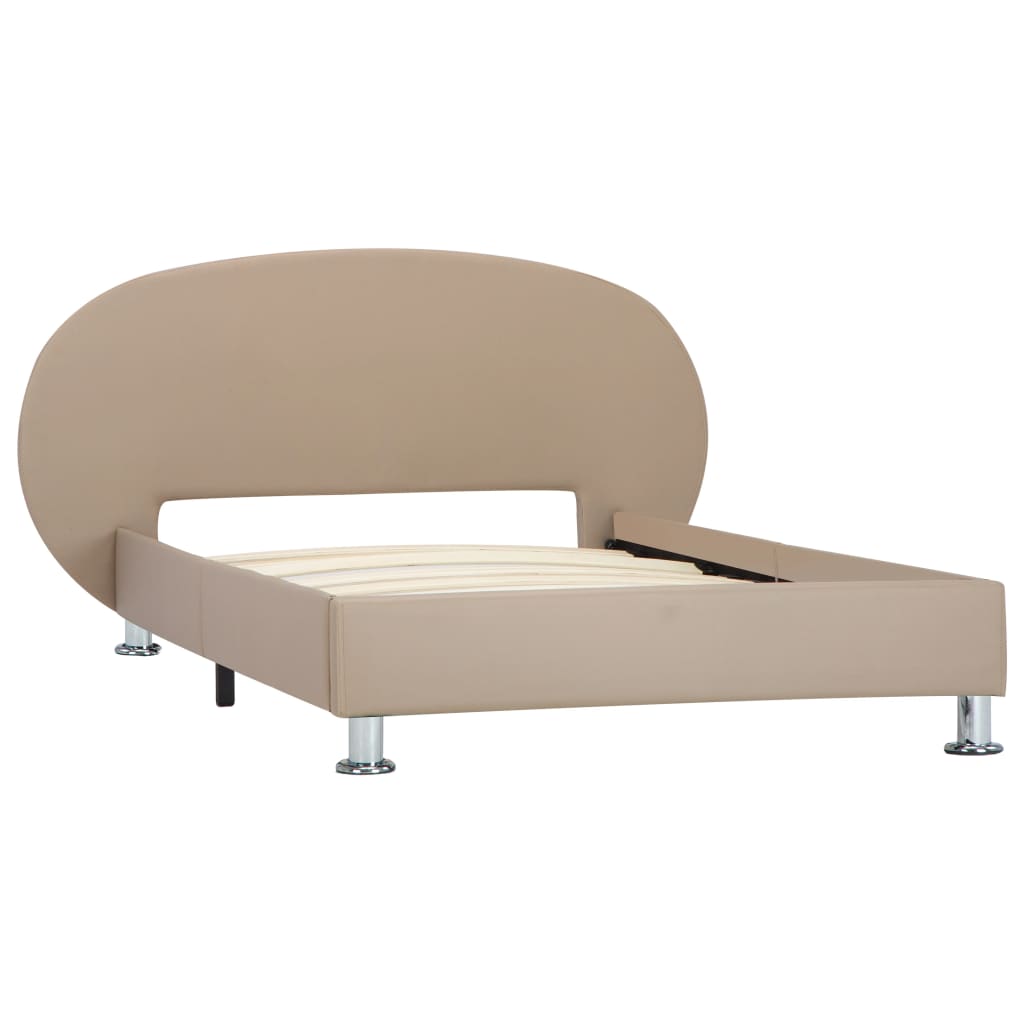 Bedframe kunstleer cappuccino 100x200 cm