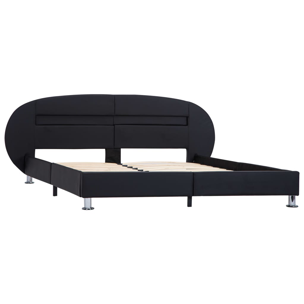 Bedframe met LED kunstleer 90x200 cm