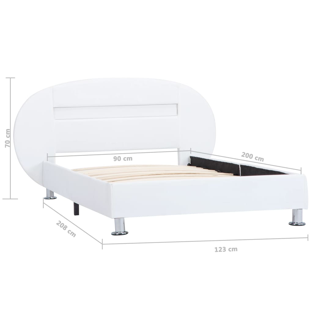 Bedframe met LED kunstleer 180x200 cm