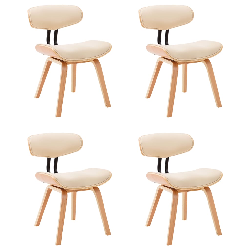 Chaises de salle à manger 6 pcs bois courbé simili cuir