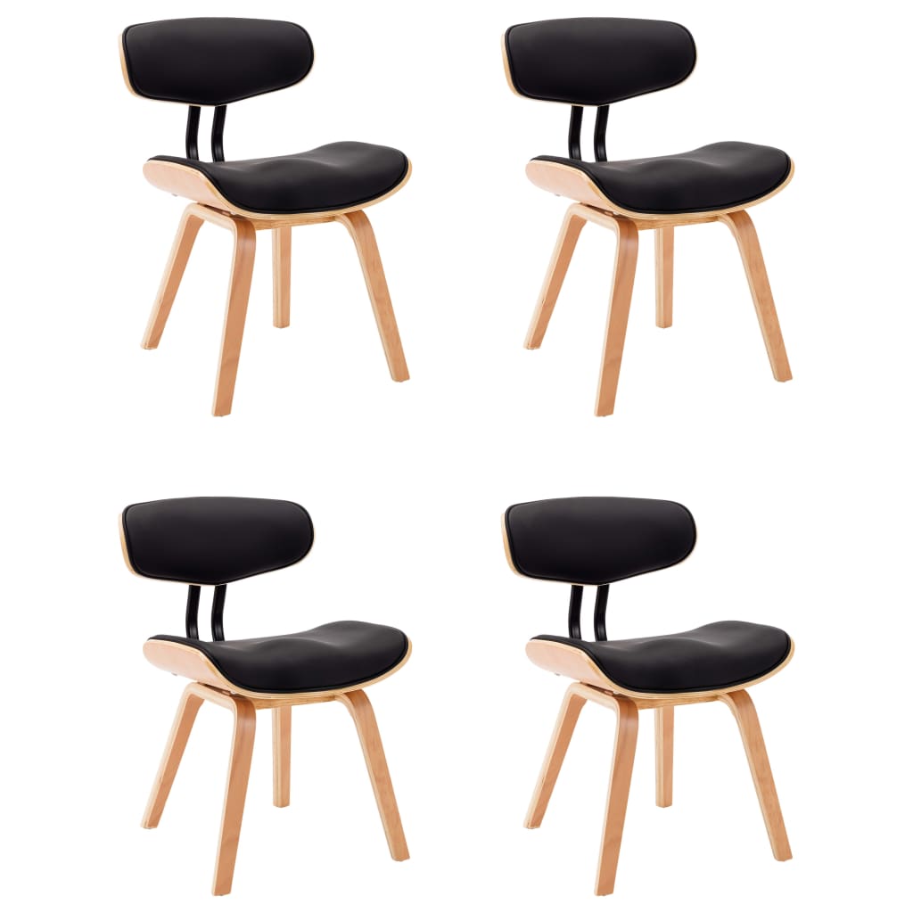 Chaises de salle à manger 6 pcs bois courbé simili cuir