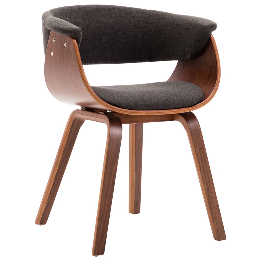 Eetkamerstoelen 4 st gebogen hout en kunstleer zwart