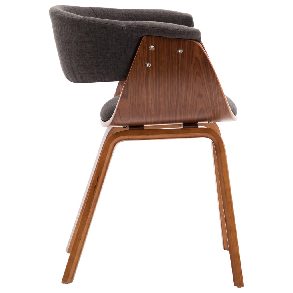 Eetkamerstoelen 4 st gebogen hout en kunstleer zwart